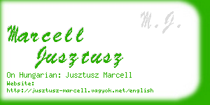 marcell jusztusz business card